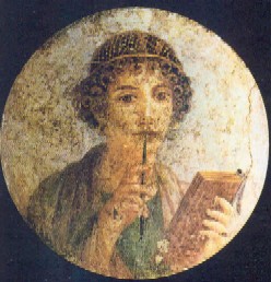 Affresco pompeiano della poetessa